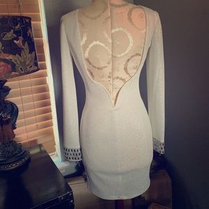 Open back white dress